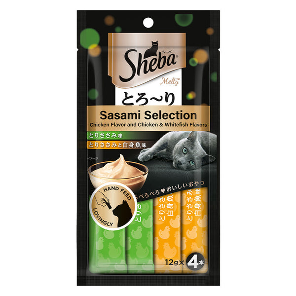 Sheba Chicken & Chicken Whitefish Sasami Selection Melty Premium Cat Treats(48g)