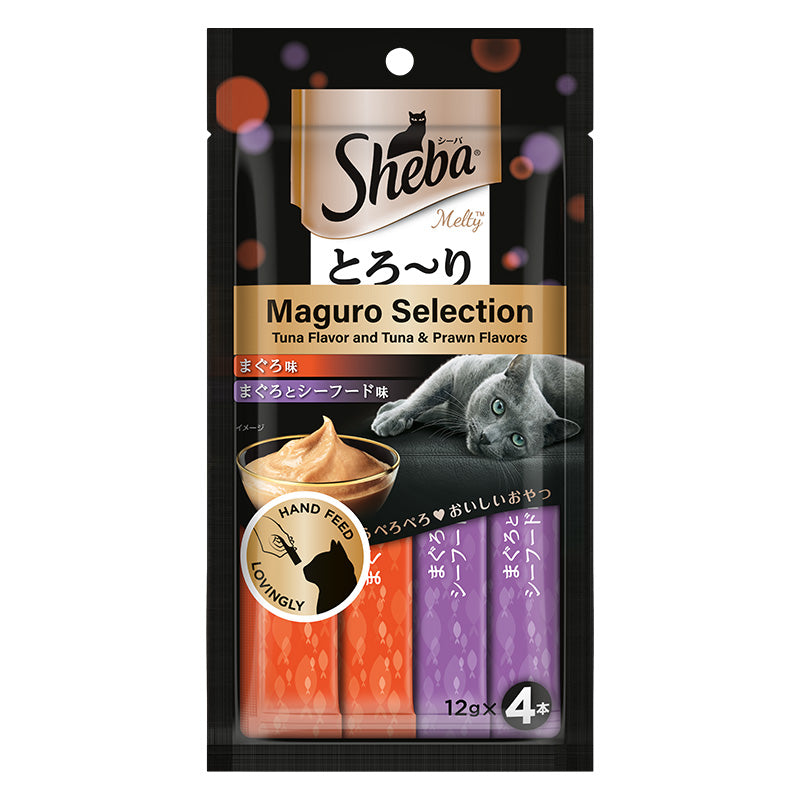 Sheba Tuna and Prawn Melty, Chicken and Tuna Creamy and Salmon and Cheese Creamy Combo Cat Cats-Treats & Others Sheba