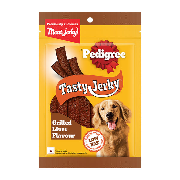 Pedigree Dentastix Oral Care for Adult (Large Breed of 25 kg+) and Grilled Liver Tasty Jerky Dog Treats Combo