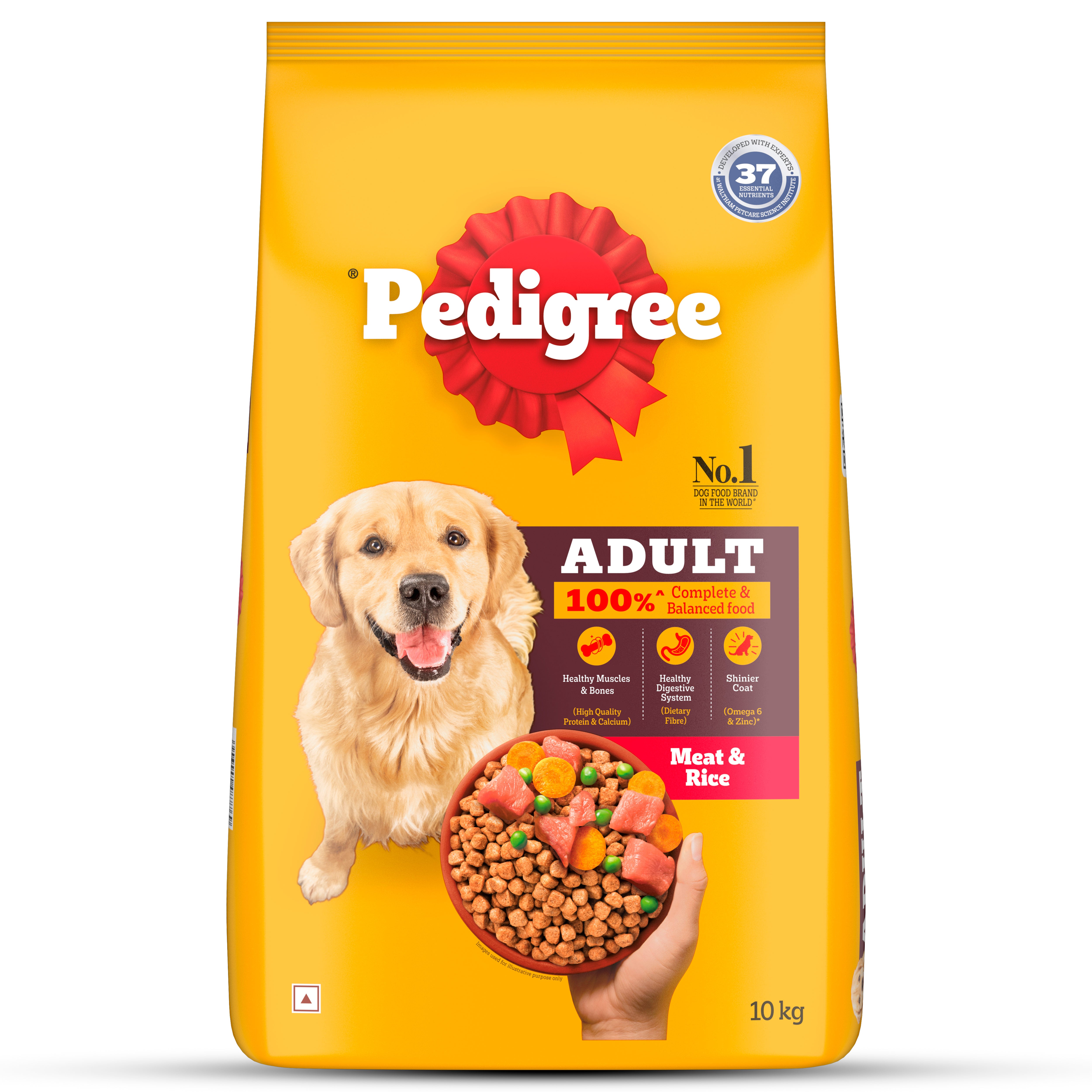 Pedigree Meat & Rice Adult Dog Dry Food Dogs- Dry Food Pedigree