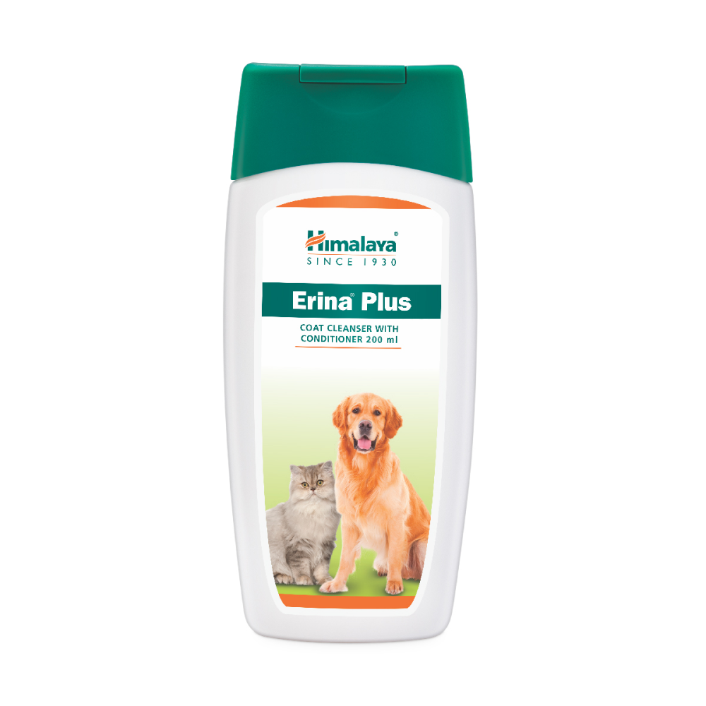 Himalaya Erina Plus Coat Cleanser with Conditioner for Dogs and Cats Rewards Dogs-Grooming Supplies Himalaya 200mL