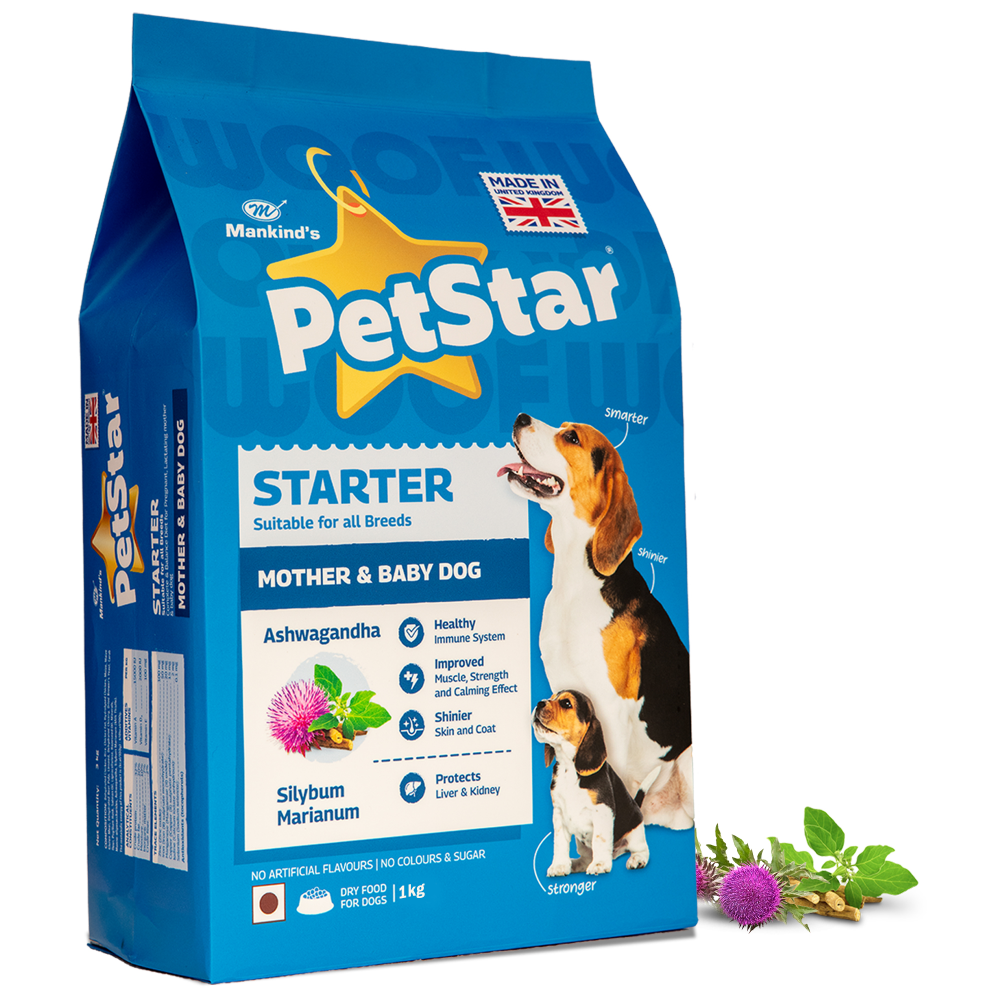 Mankind Petstar Starter Mother & Baby Dog Dry Food Dogs- Dry Food Petstar 1kg