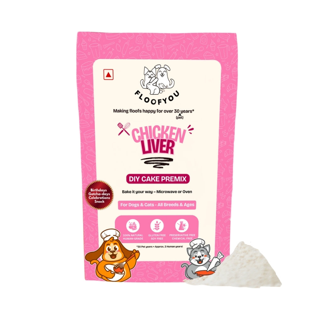 Floofyou Home Made Chicken Liver Birthday Cake Mix for Dogs and Cats Dog Treats + Others FloofYou 120g