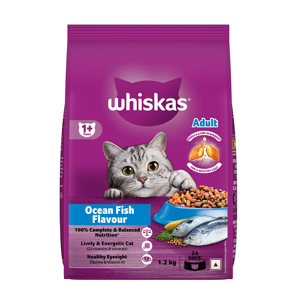 Whiskas Ocean Fish Flavour Adult Cat Dry Food Cats- Dry food Whiskas