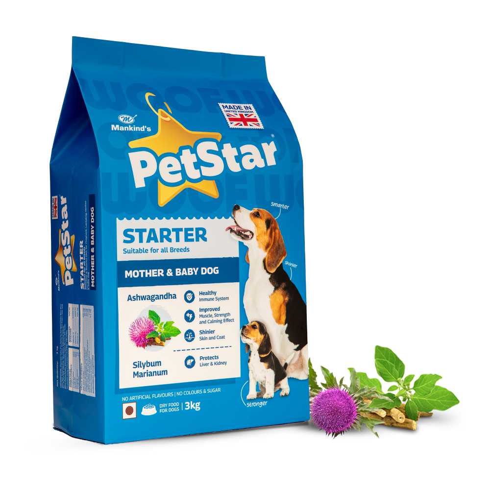 Mankind Petstar Starter Mother & Baby Dog Dry Food Dogs- Dry Food Petstar 3kg