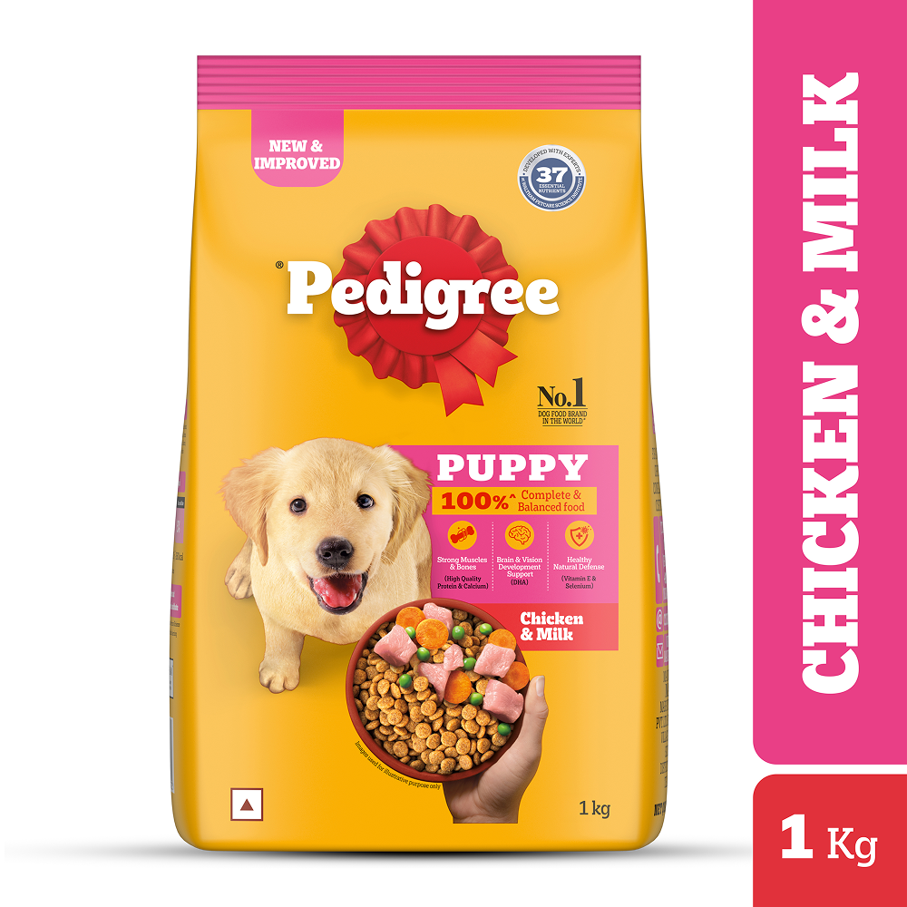Pedigree Chicken and Milk Puppy Dog Dry Food Dogs- Dry Food Pedigree 1kg