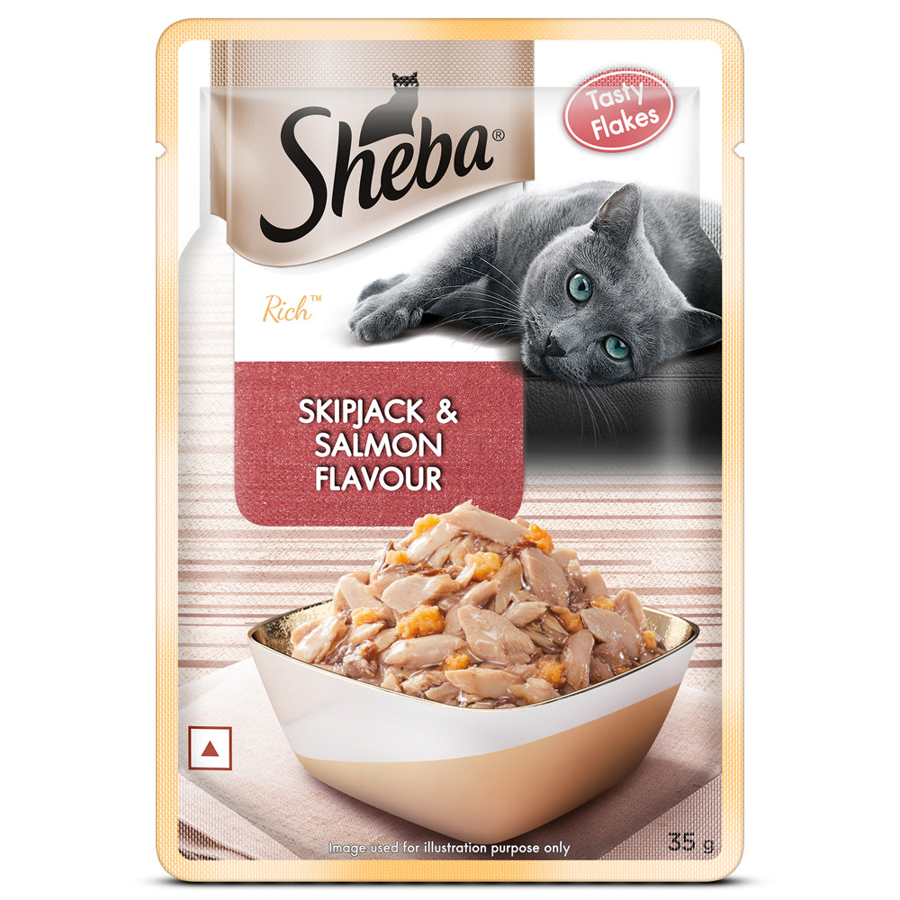 Sheba Skipjack & Salmon Fish Mix Cat Wet Food