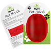 Groom My Pet Bathing & Grooming Hand Brush for Dogs and Cats (Red) Both-Grooming Supplies Groom My Pet Dropship 26x12.5cm