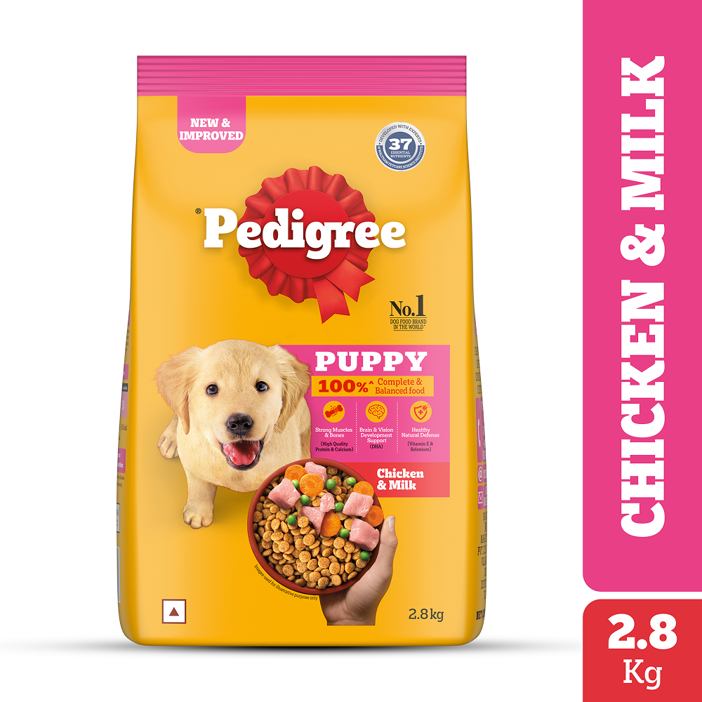 Pedigree Chicken and Milk Puppy Dog Dry Food Dogs- Dry Food Pedigree 2.8kg