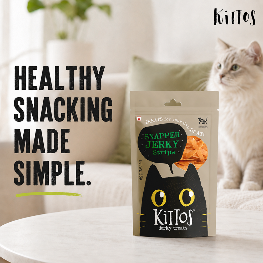 Kittos Purr Fect Snapper Jerky Strips Cat Treats Cats-Treats & Others Kittos