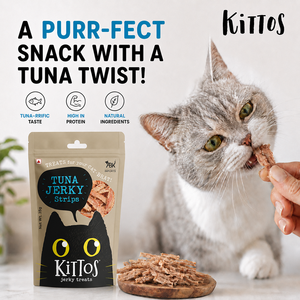 Kittos Purr Fect Tuna Jerky Strips Cat Treats Cats-Treats & Others Kittos