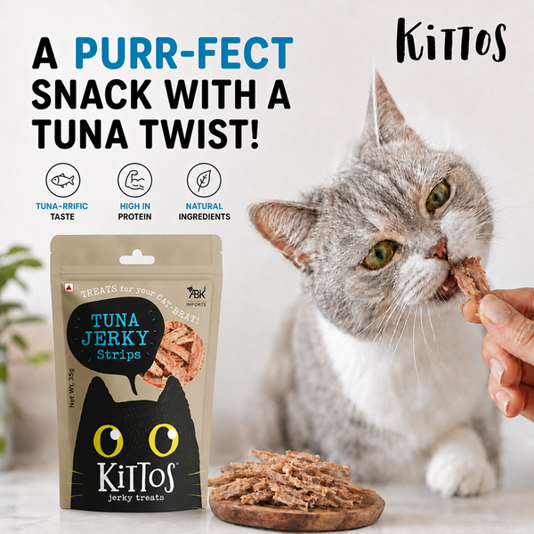 Kittos Purr Fect Tuna Jerky Strips Cat Treats