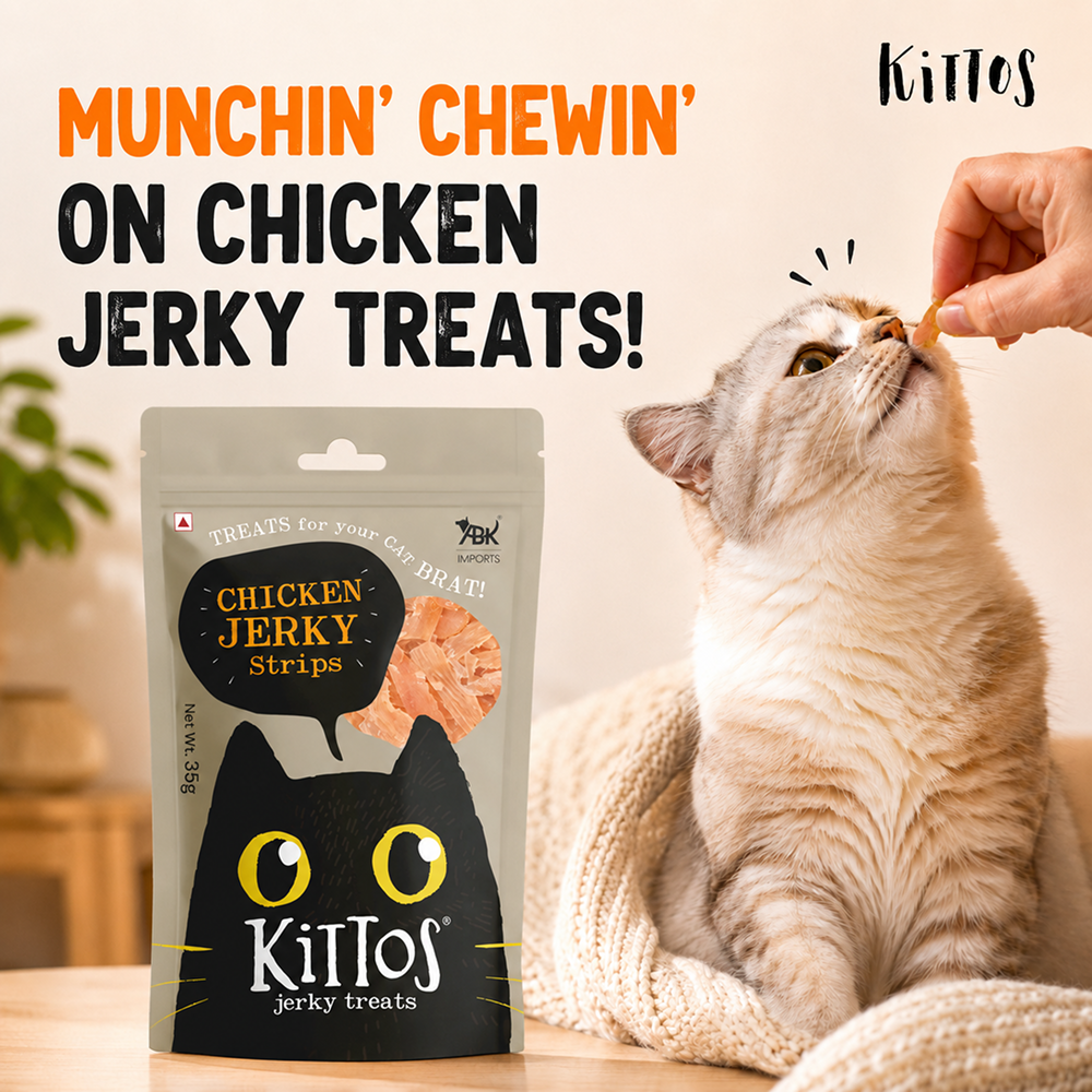 Kittos Purr Fect Chicken Jerky Strips Cat Treats Cats-Treats & Others Kittos
