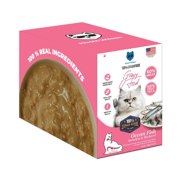 Hachi Wilson Premium Ocean Fish Sardine and Mackerel Gravy Cat Wet Food