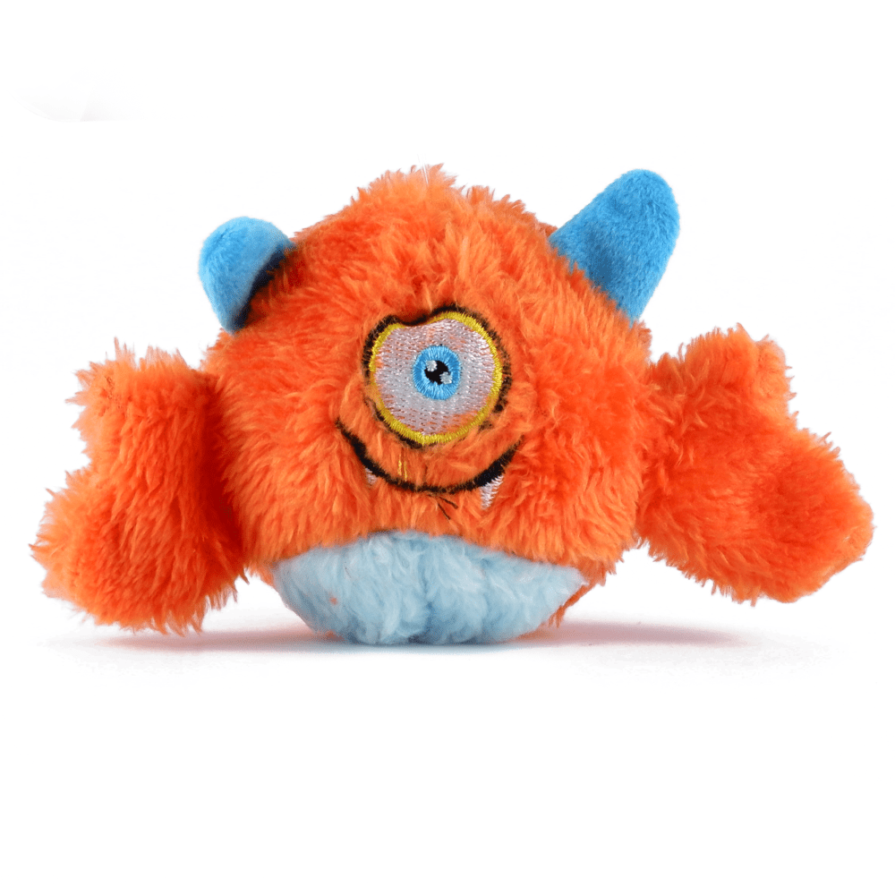 Henlo Chicken Pops High Protein Treats & Basil Orange Plush Monster Squeaky Ball Toy Dog Combo