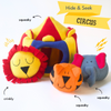 For The Love Of Dog Hide and Seek Squeaky Circus Toy for Dogs
