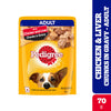 Pedigree Chicken and Liver Chunks in Gravy Adult Dog Wet Food (70g) Dogs-Wet Food Pedigree