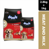 Drools Meat and Milk Puppy Dog Dry Food Dogs- Dry Food Drools 2.8kg+1kg (Free)