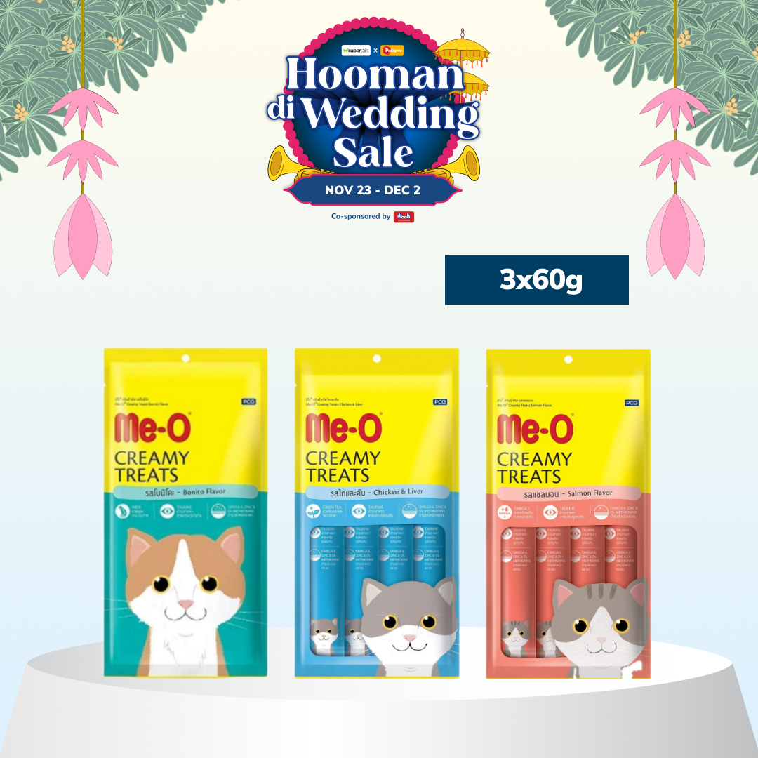 Me O Creamy Chicken & Liver, Salmon and Bonito Cat Treat Combo Cats-Treats & Others Me O 3x60g (12pcs)