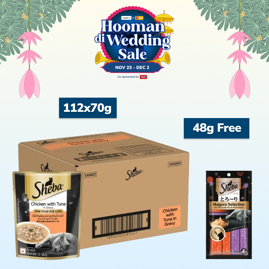 Sheba Chicken With Tuna In Gravy Rich Premium Adult Fine Cat Wet Food