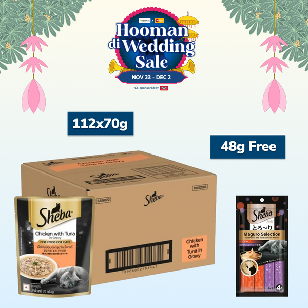 Sheba Chicken With Tuna In Gravy Rich Premium Adult Fine Cat Wet Food