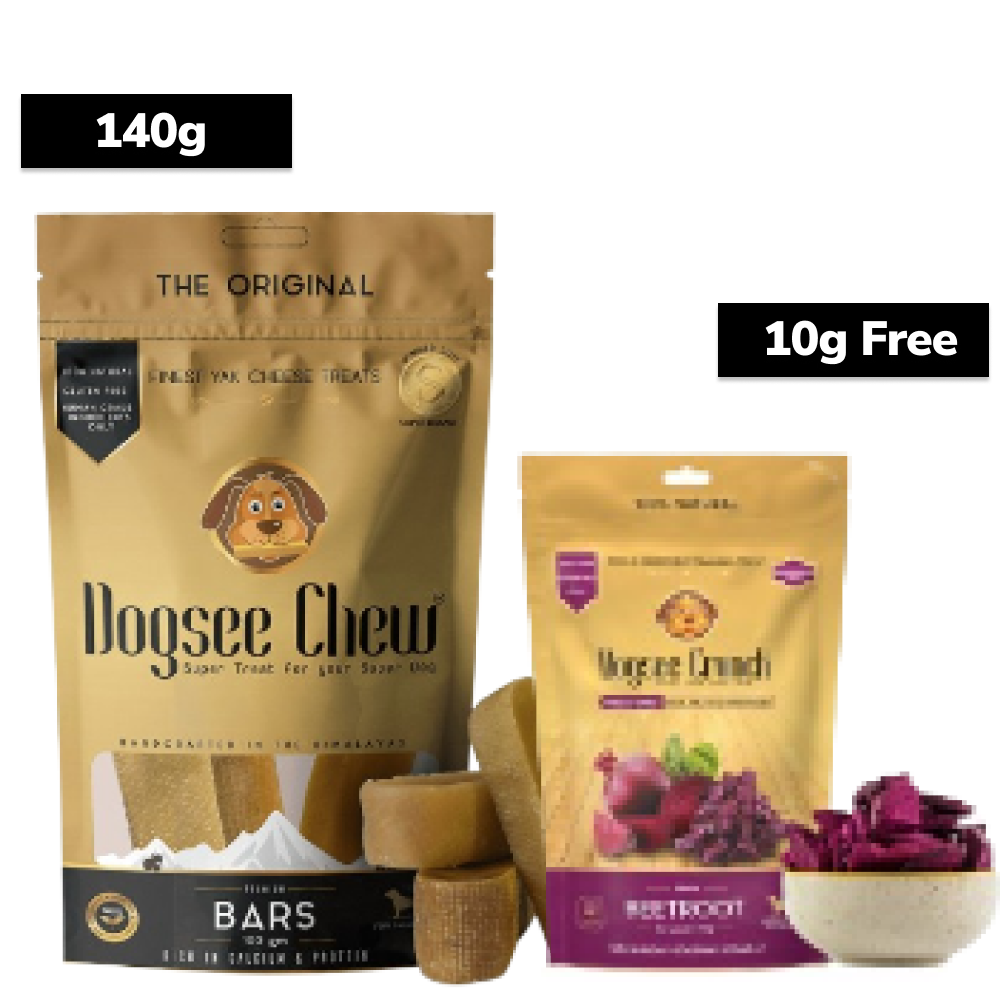 Dogsee Chew 100% Natural Yak Milk Bars Medium Breed Dog Treats Dog Treats + Others Dogsee Chew 140g+10g (Treat Free)