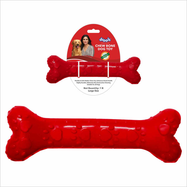 Drools Non Toxic Rubber Chew Bone Teething Toy for Puppies and Dogs | For Aggressive Chewers