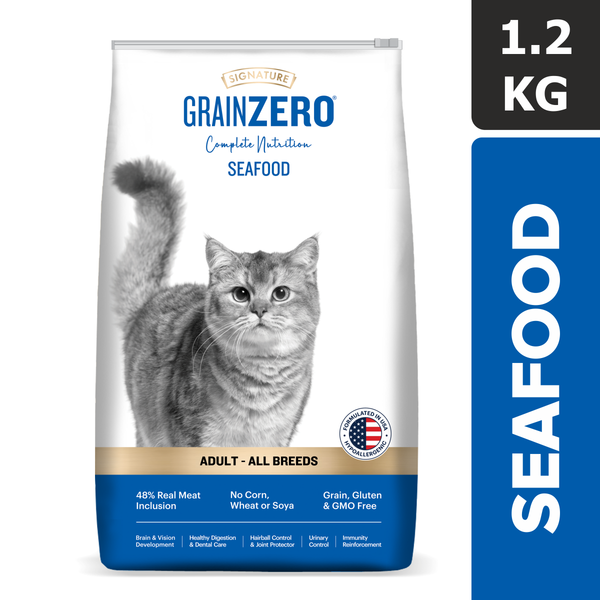 Signature Grain Zero Seafood Adult Cat Dry Food For All Breed