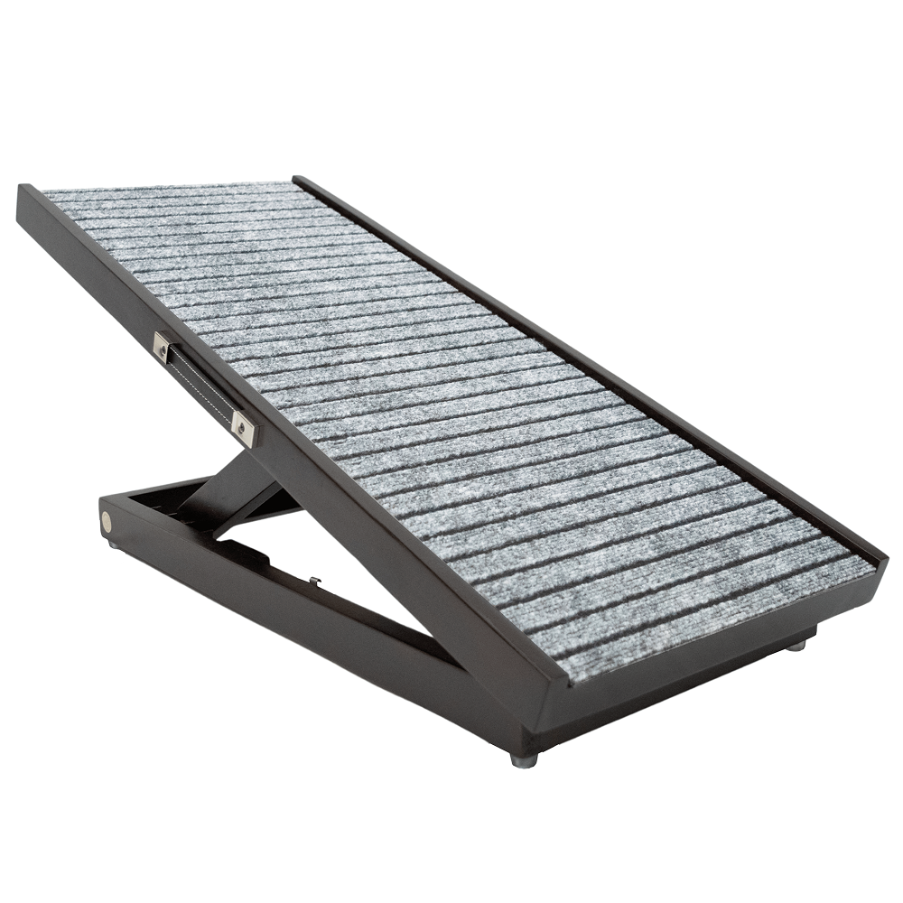 FurryLiving Wooden Ramp for Dogs and Cats (Dark Brown) Both-Furniture FurryLiving Dropship 40x16x25in