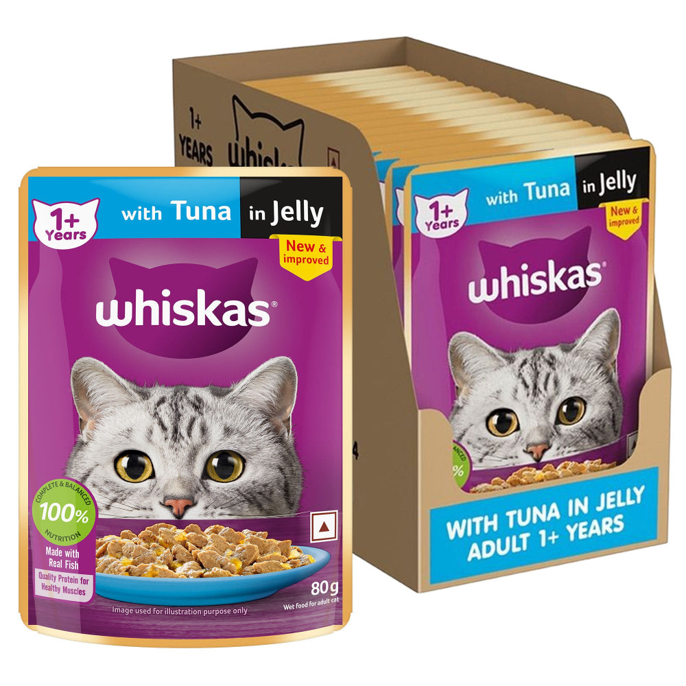 Whiskas Tuna in Jelly Meal Adult Cat Wet Food Cats-Wet Food Whiskas 14x80g