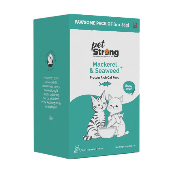 PetStrong Tuna and White Fish & Mackerel and Seaweed in Gravy Cat Wet Food Combo