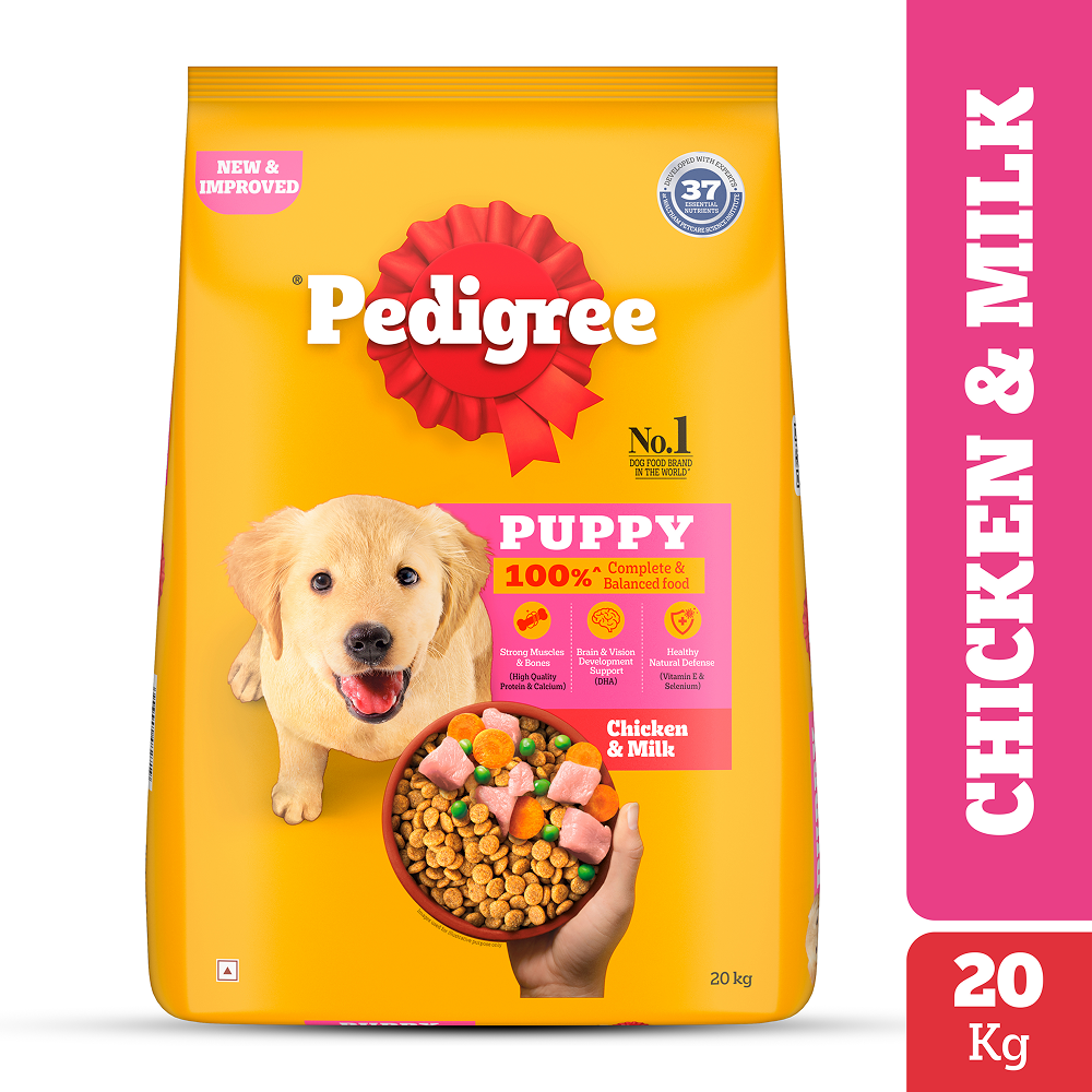 Pedigree Chicken and Milk Puppy Dog Dry Food Dogs- Dry Food Pedigree 20kg
