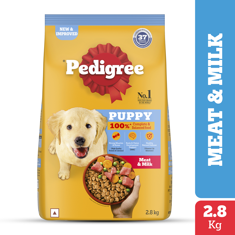 Pedigree Meat & Milk Puppy Dog Dry Food Dogs- Dry Food Pedigree 2.8kg