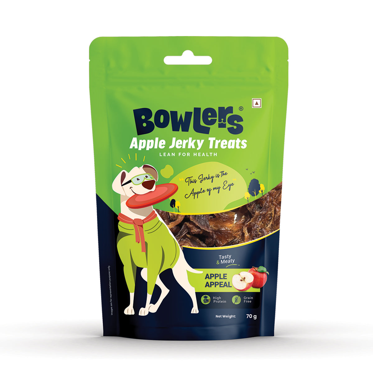 Bowlers Apple Jerky Dog Treats Dog Treats + Others Bowlers 70g