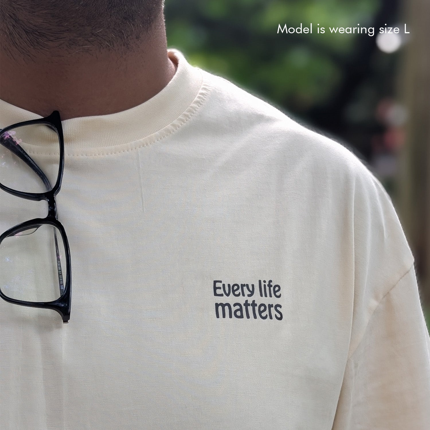 The Pack Every Life Matters Oversized T Shirt for Men and Women (Buttercream) Pet Parent-Clothing & Accessories The Pack Dropship