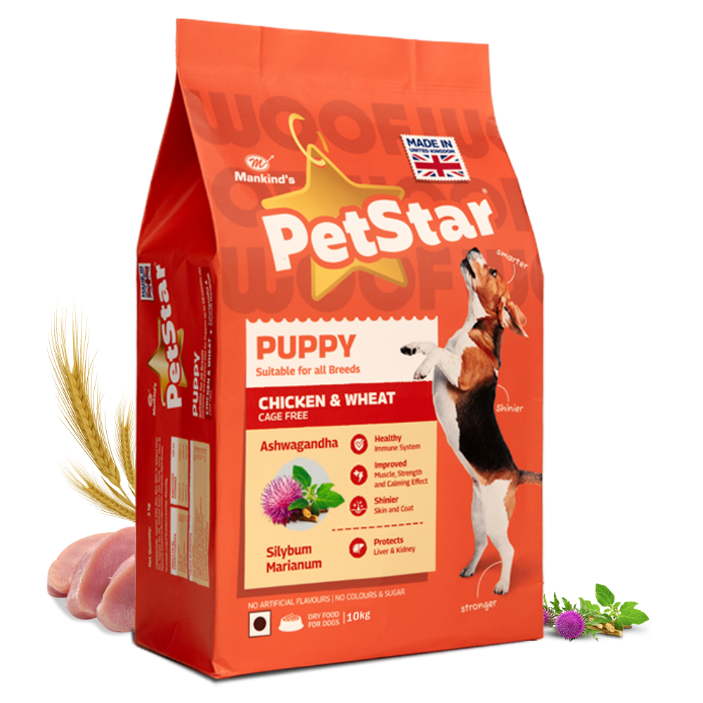 Mankind Petstar Chicken and Wheat Puppy Dry Food Dogs- Dry Food Petstar 10kg