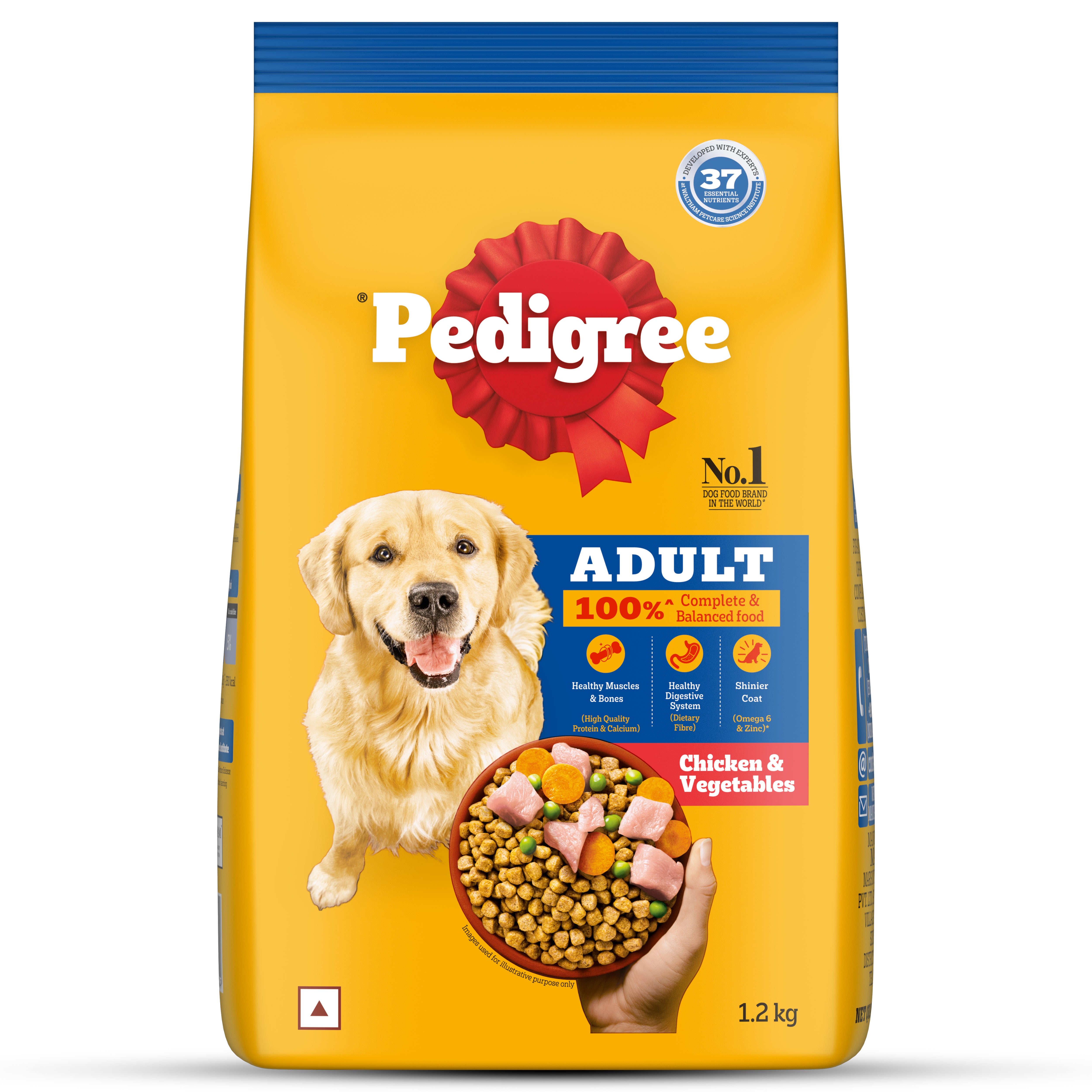 Pedigree Chicken and Vegetables Adult Dry Dog Food Dogs- Dry Food Pedigree