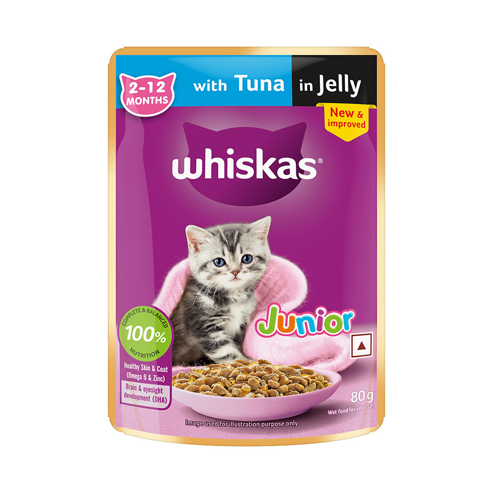 Whiskas Tuna in Jelly Kitten Cat Wet Food (80g) Cats-Wet Food Whiskas
