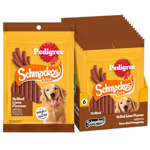 Pedigree Schmackos Stix Grilled Liver Flavour Adult Dog Treat