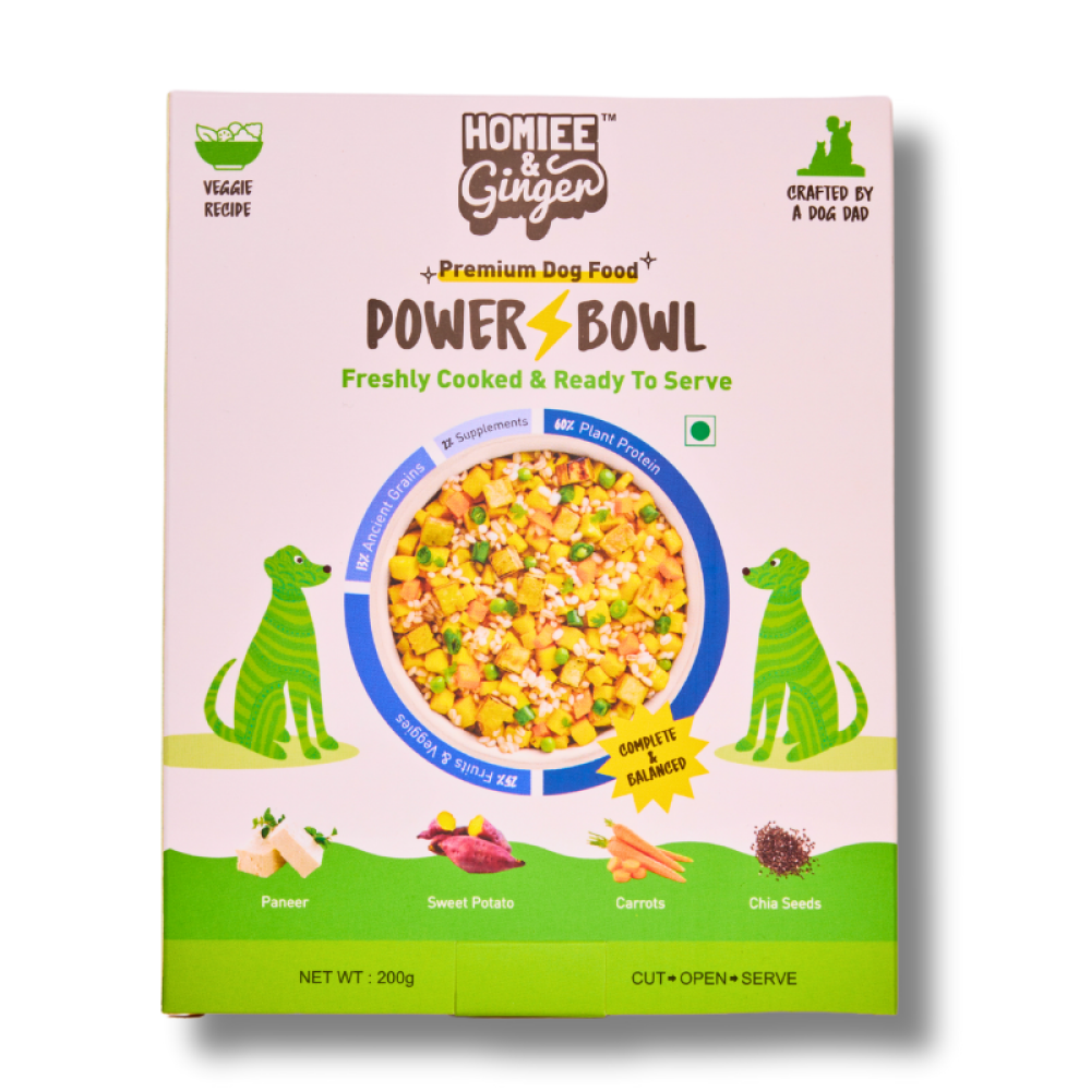 Homiee & Ginger Power Bowl Paneer & Veggies Fresh Food for Dogs (Buy 2 Get 1) Dogs-Wet Food Homiee & Ginger