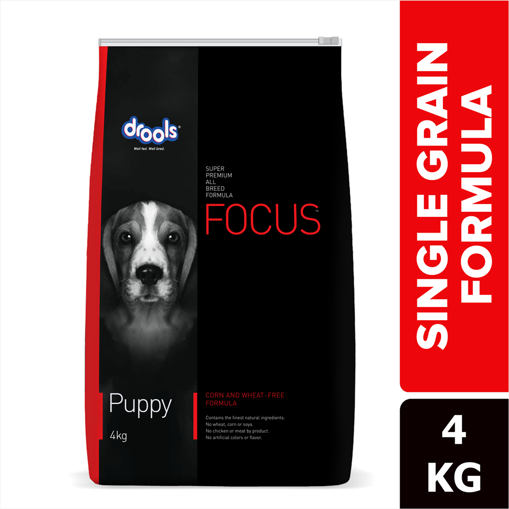 Drools Focus Super Premium Puppy Dog Dry Food | Corn & Wheat Free Formula Dogs- Dry Food Drools Focus 4kg