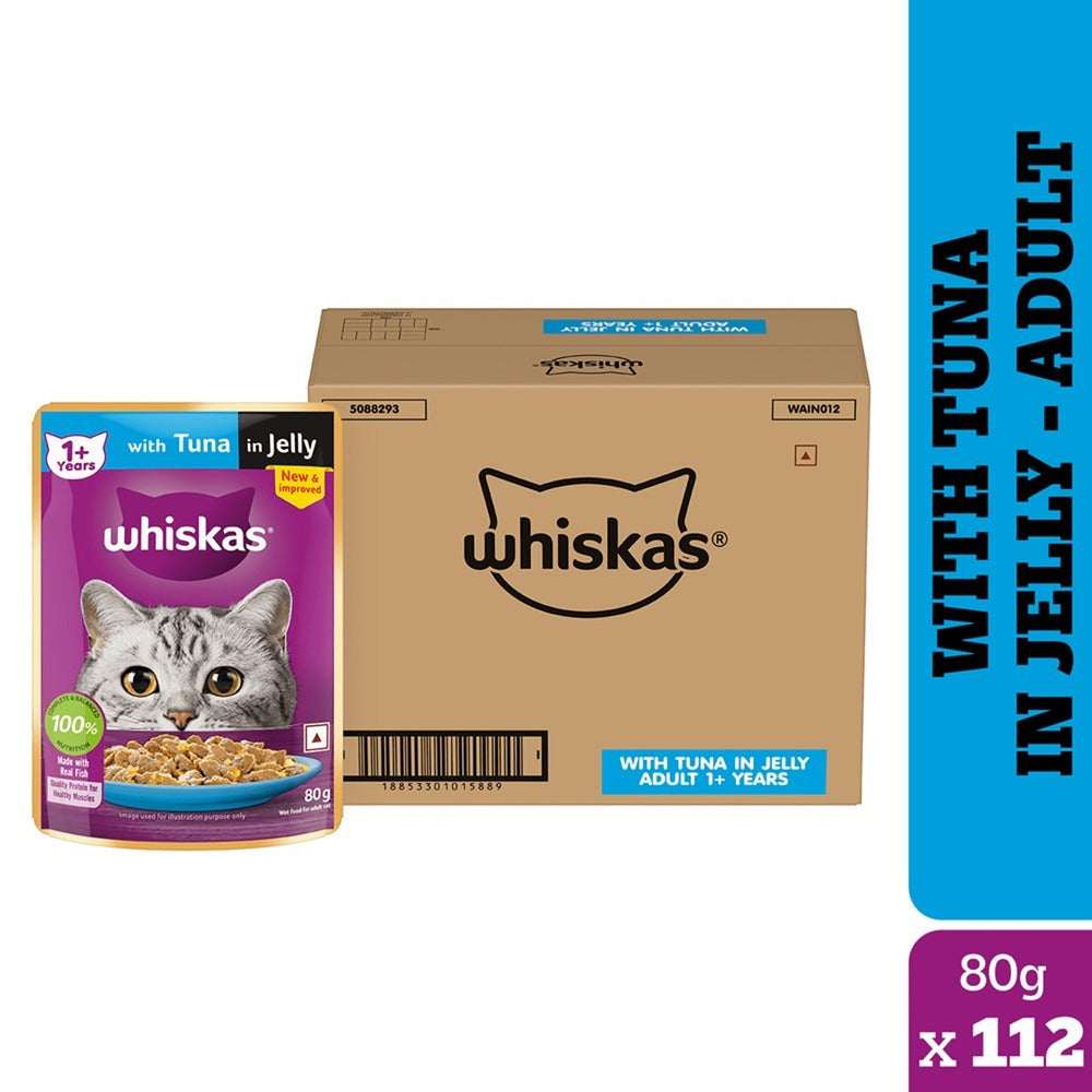 Whiskas Tuna in Jelly Meal Adult Cat Wet Food Cats-Wet Food Whiskas 112x80g