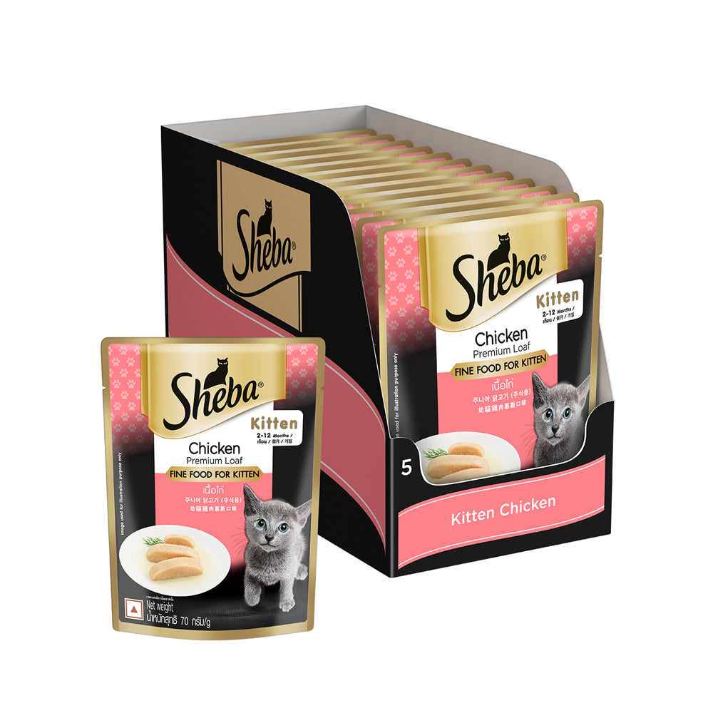 Sheba Chicken Loaf Rich Premium Kitten (2 to 12 Months) Fine Cat Wet Food Cats-Wet Food Sheba