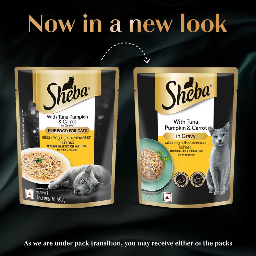 Sheba Tuna Pumpkin & Carrot In Gravy Rich Premium Adult Fine Cat Wet Food Cats-Wet Food Sheba