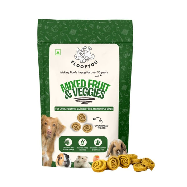 FloofYou Oven Baked Mixed Fruit and Veggies Dog Treats