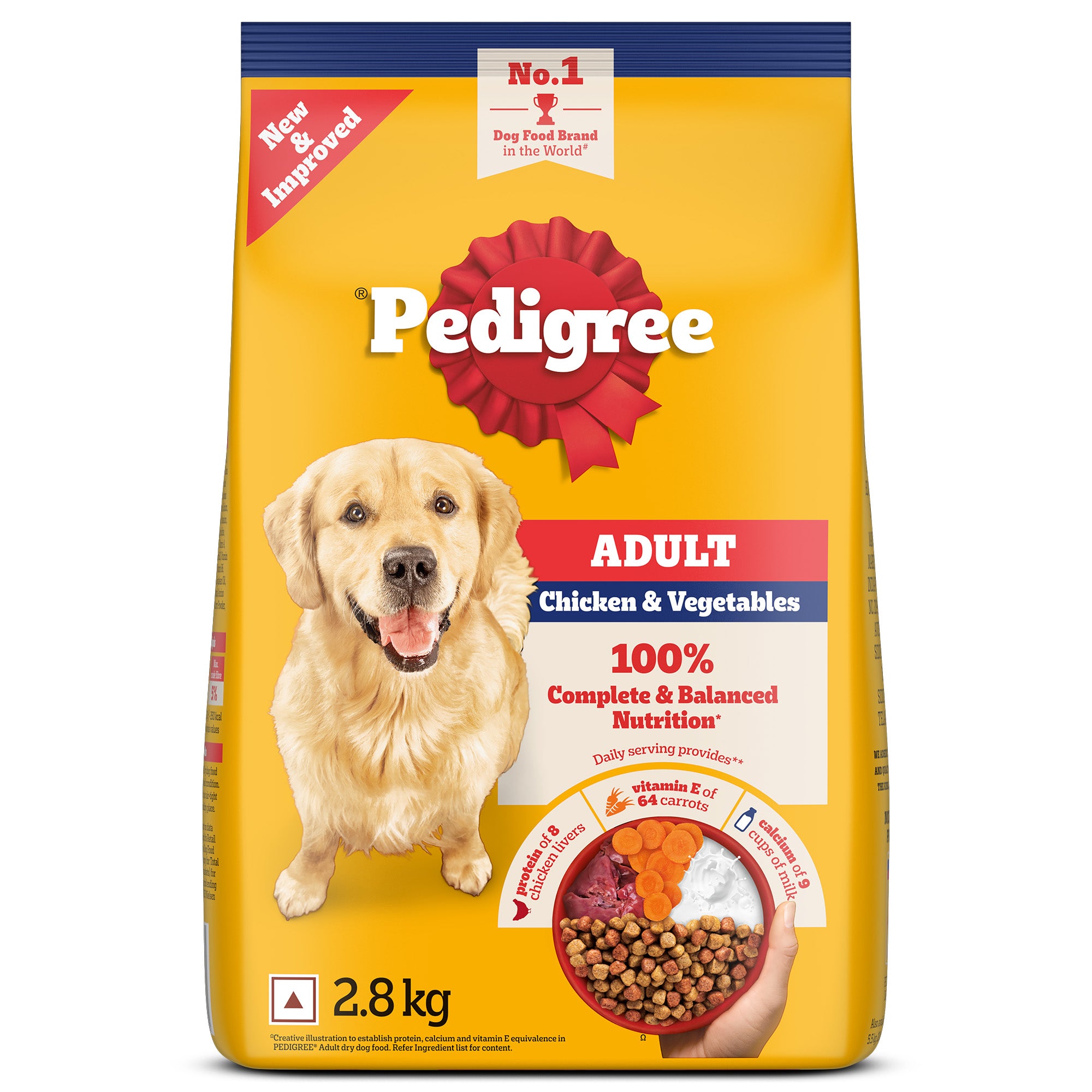 Pedigree Chicken and Vegetables Adult Dog Dry Food