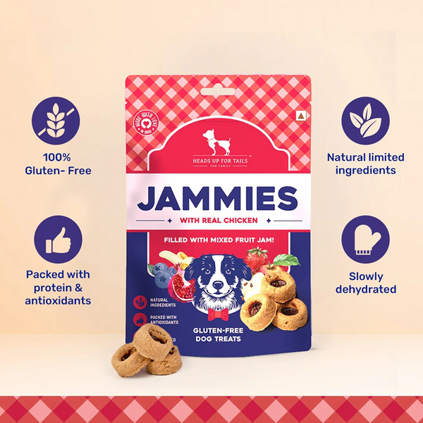 HUFT Jammies With Real Chicken Filled with Mixed Fruit Jam Dog Treats