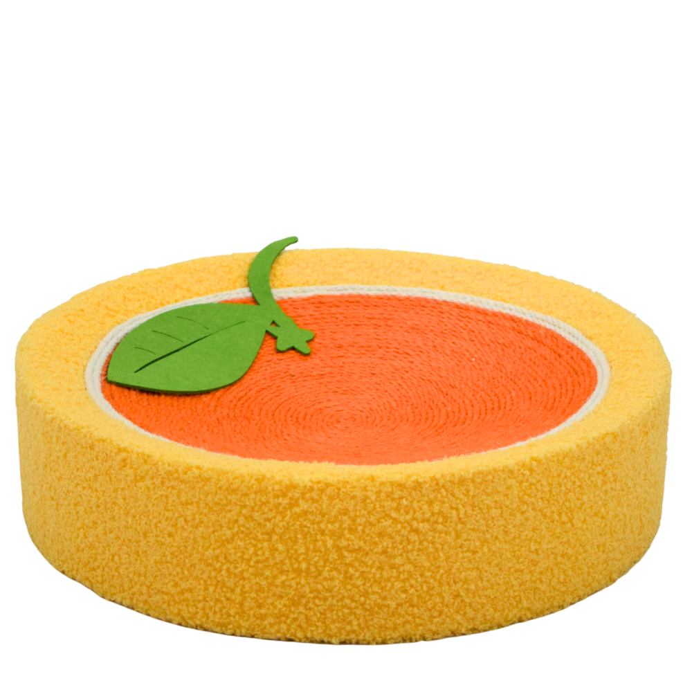 FurryLiving Orange Bed & Scratcher Mat for Cats (Orange) Cats-Bedding, Mats & Travel Supplies FurryLiving Dropship 59x39.5x8cm