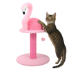 FurryLiving Flamingo Cat Scratching Post Scratcher with Hanging Ball Toy Cats-Toys FurryLiving Dropship 40x40x115cm