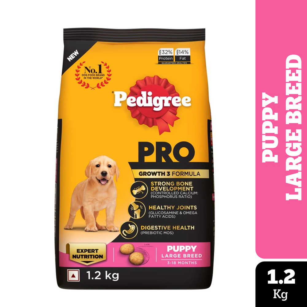 Pedigree PRO Expert Nutrition for Large Breed Puppy (3 to 18 Months) Dog Dry Food Dogs- Dry Food Pedigree PRO 1.2kg
